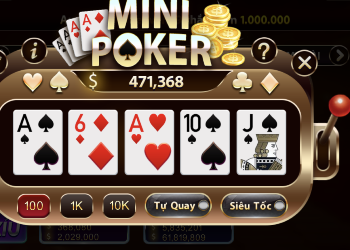 Luật chơi Mini Poker tại link tai Gemwin